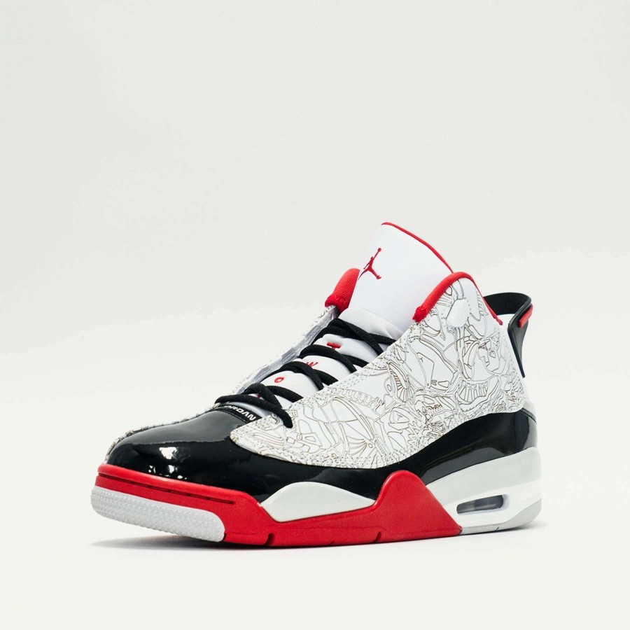 Men'S Sneakers * | Jordan Dub Zero White/Black/Neutral Grey/True Red