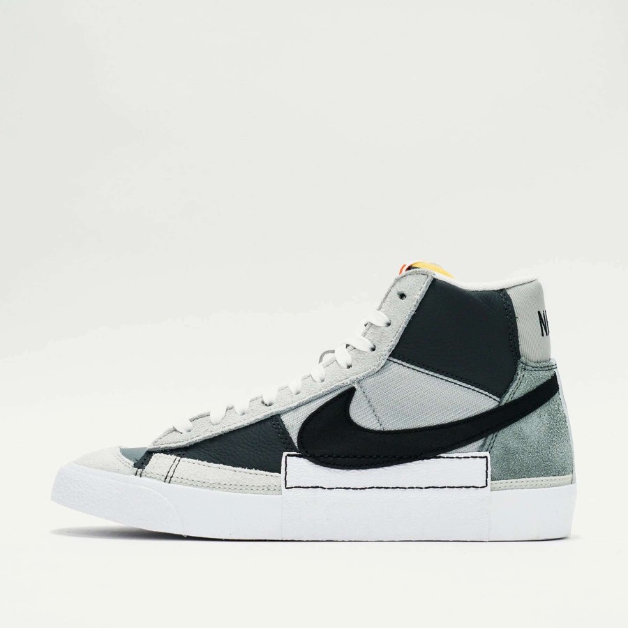 Men'S Sneakers * | Nike Blazer Mid Pro Club Light Smoke Grey/Black-Smoke Grey