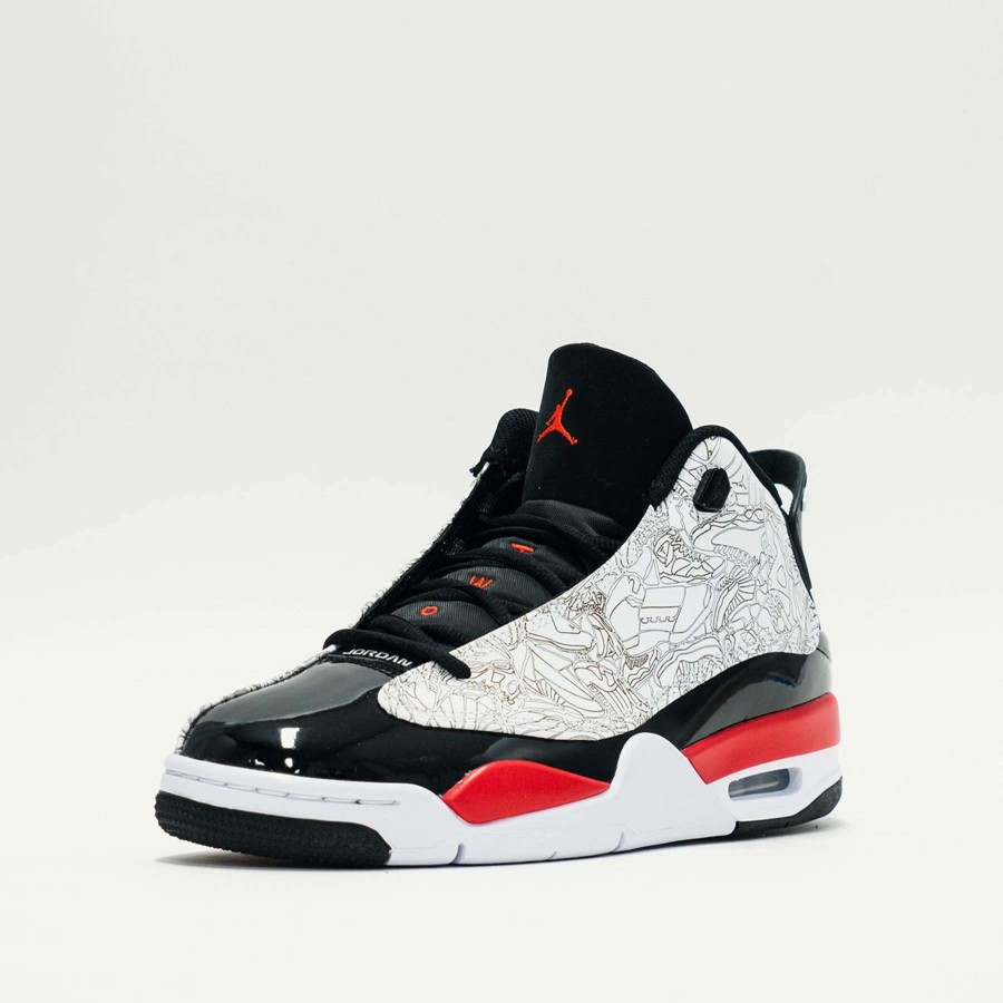 Men'S Sneakers * | Jordan Dub Zero White/Black/Fire Red