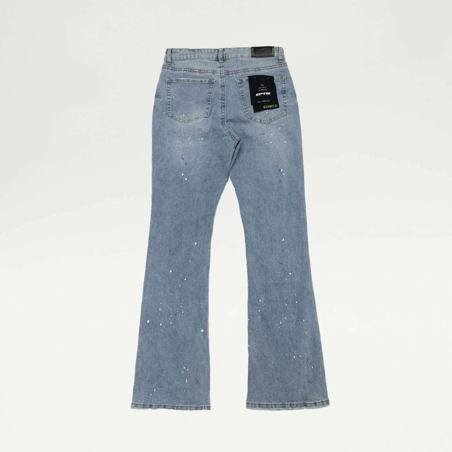 Men'S Jeans * | Eptm Stacked Paint Splattered Denim Blue